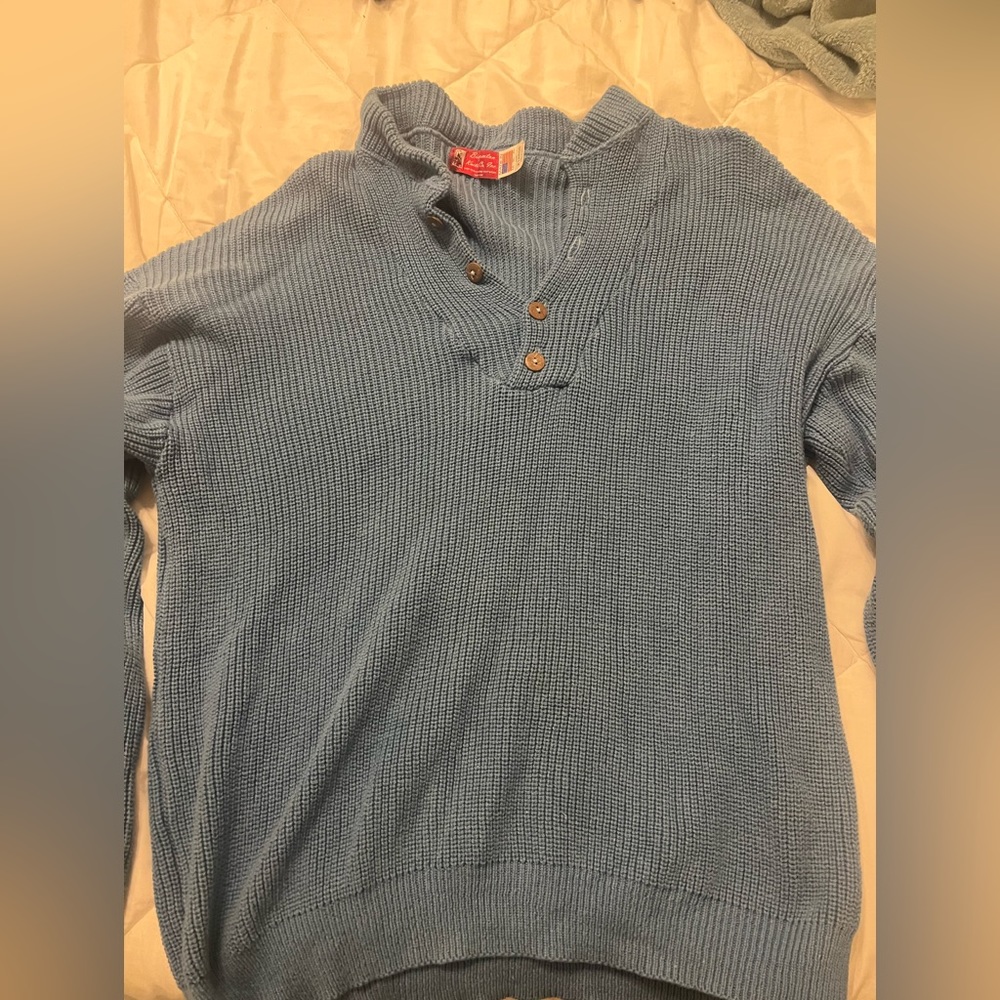 Vintage men’s binghamton knitting company blue sweater size XL made in usa